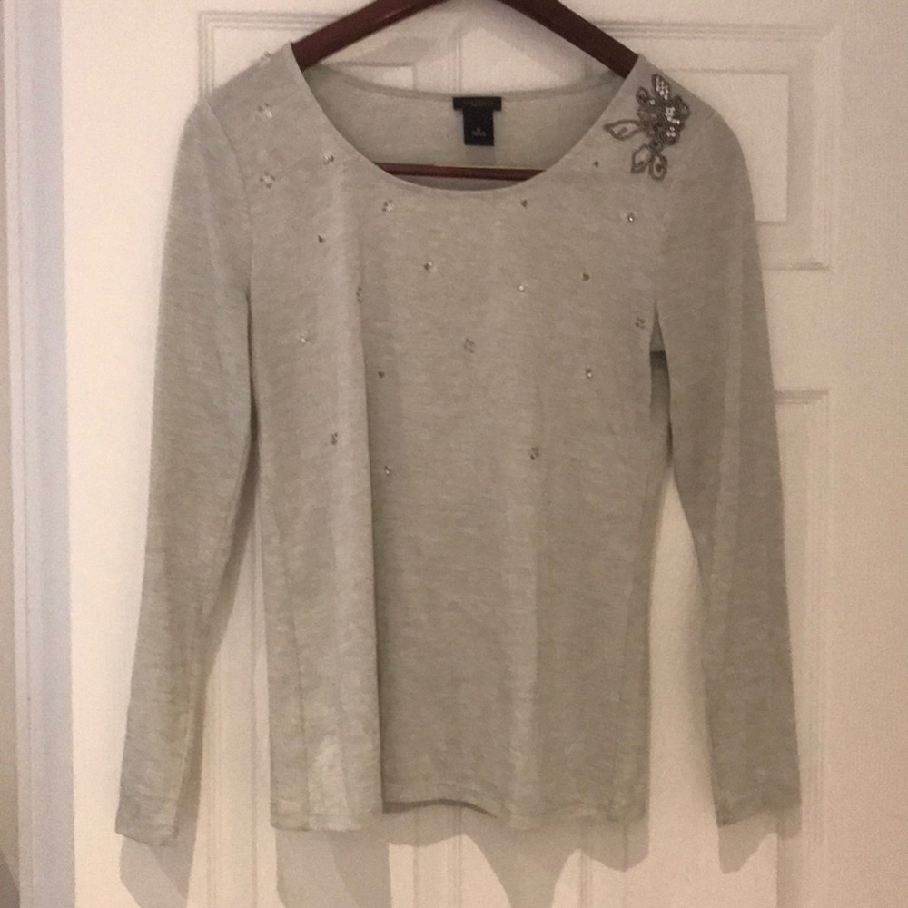 Ann Taylor Embellished long sleeved shirt